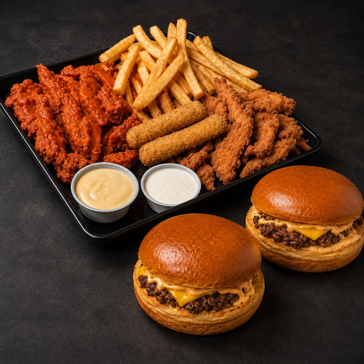 Combo Botana + 2 Cheeseburgers