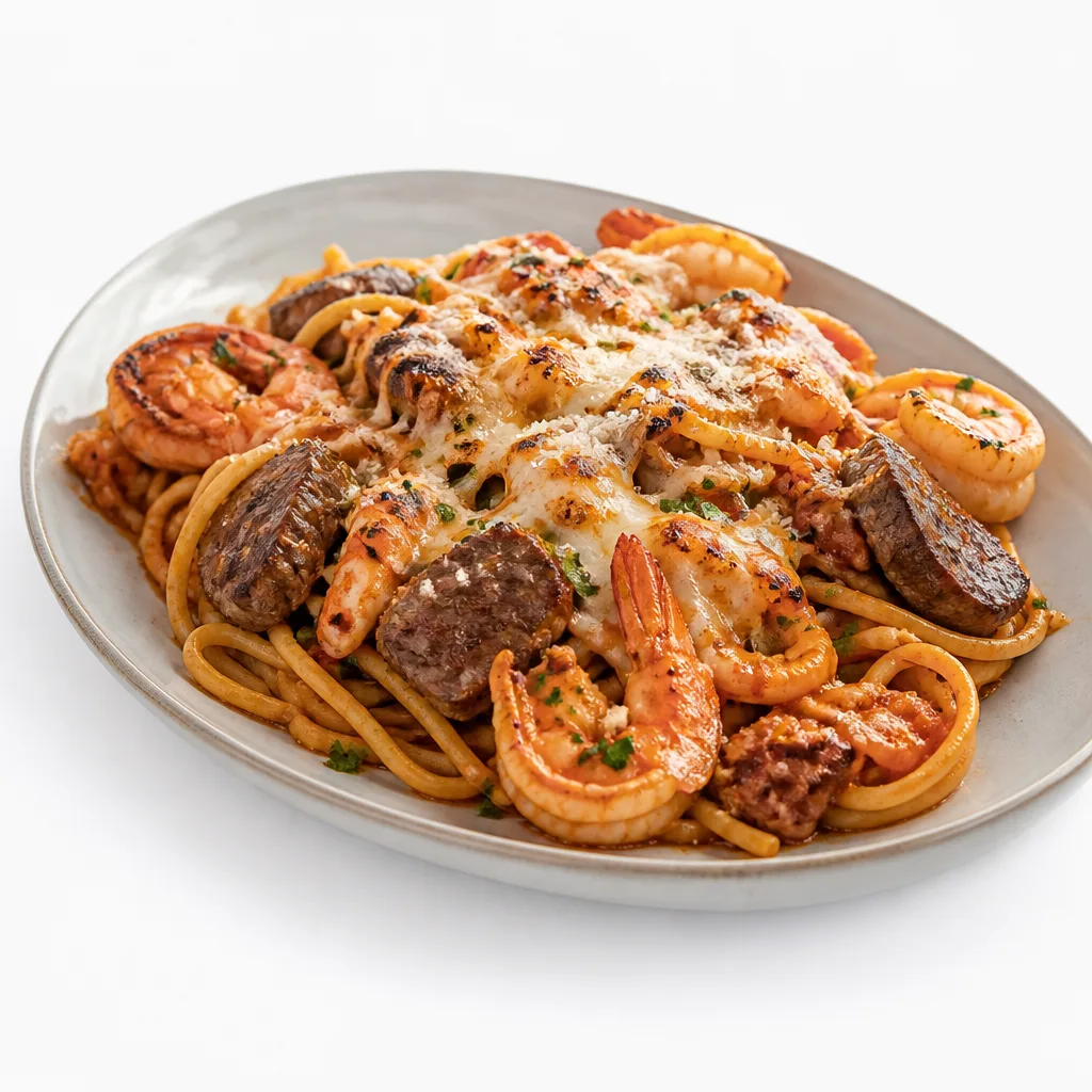 Spaghetti mar y tierra