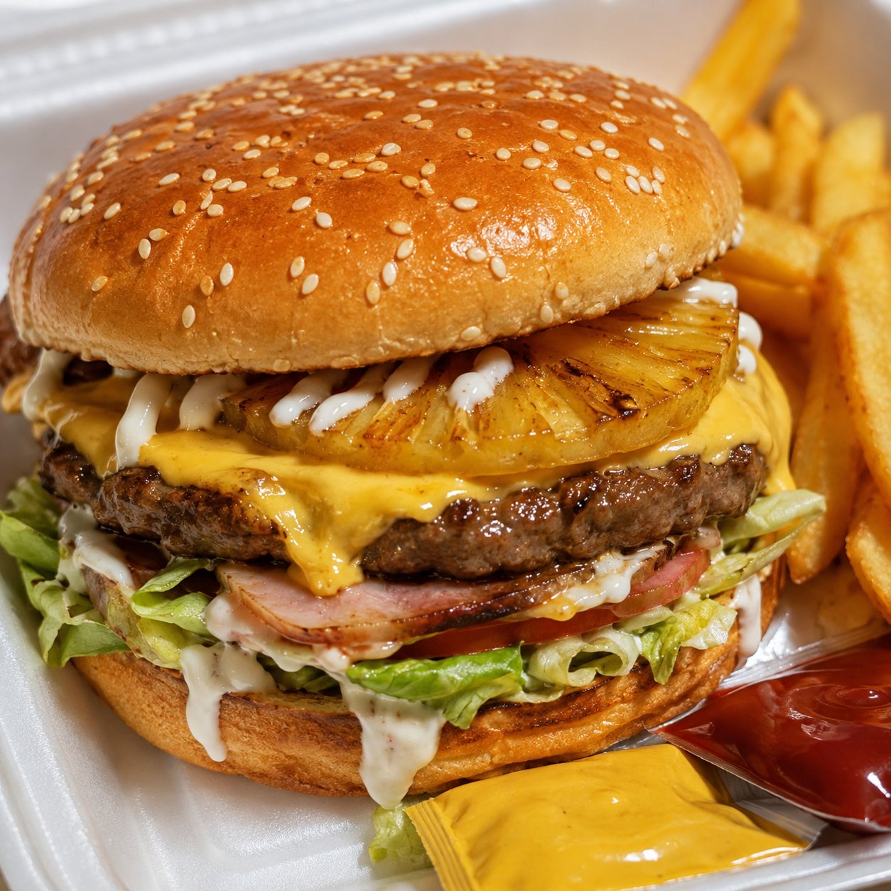 Hamburguesa hawaiana