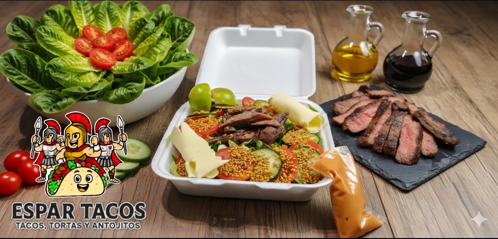 Ensalada clásica con arrachera