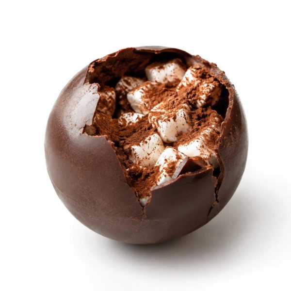 Esfera de chocolate rellena de bombones