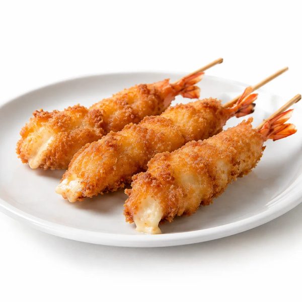 Kushiage camarón con queso crema