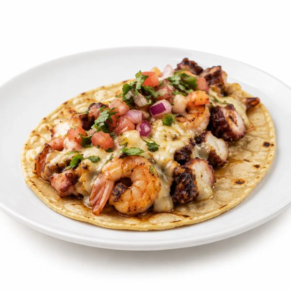 Taco campechano camarón y pulpo