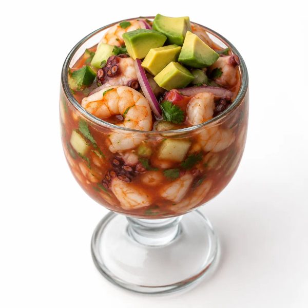 Coctel de camarón y pulpo