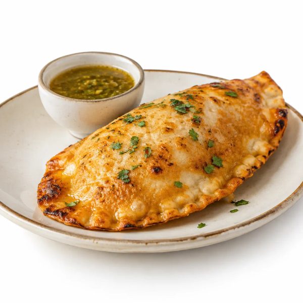 Empanada de camarón al mojo de ajo