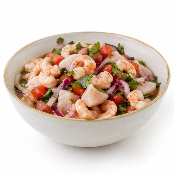 Ceviche de camarón y pescado