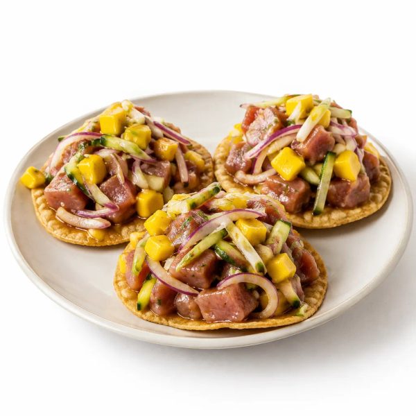 Tostadas de atún fresco