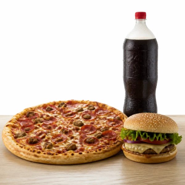 Familiar + hamburguesa + refresco 2 L