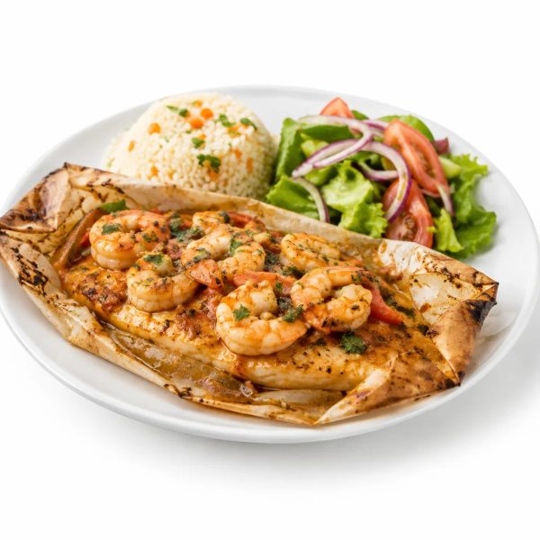 Filete empapelado con camarón