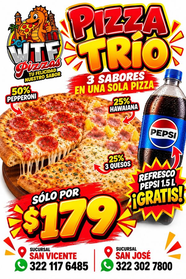Pizza trio